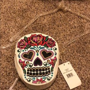 Sugar skull Betsy Johnson crossbody